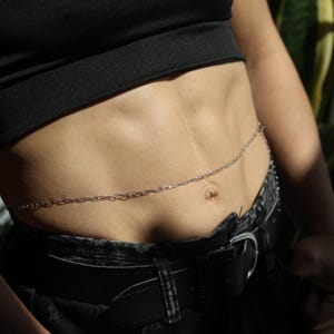 Dainty Belly Chain, Gold or Silver Waist Chain for Women, Layered Body Jewelry, Summer Beach Jewelry, Boho Festival Jewelry, Gift for Her