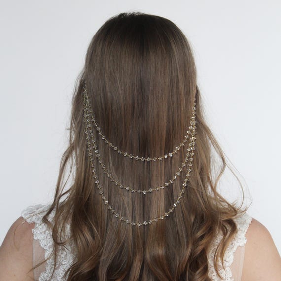 Head Chain Jewelry Hair Accessories Headband With Dangling Chains Crystals, Boho Hair Accessory, Festival  Headpiece, Stylish Hair Jewelry, Unique Gift For Her