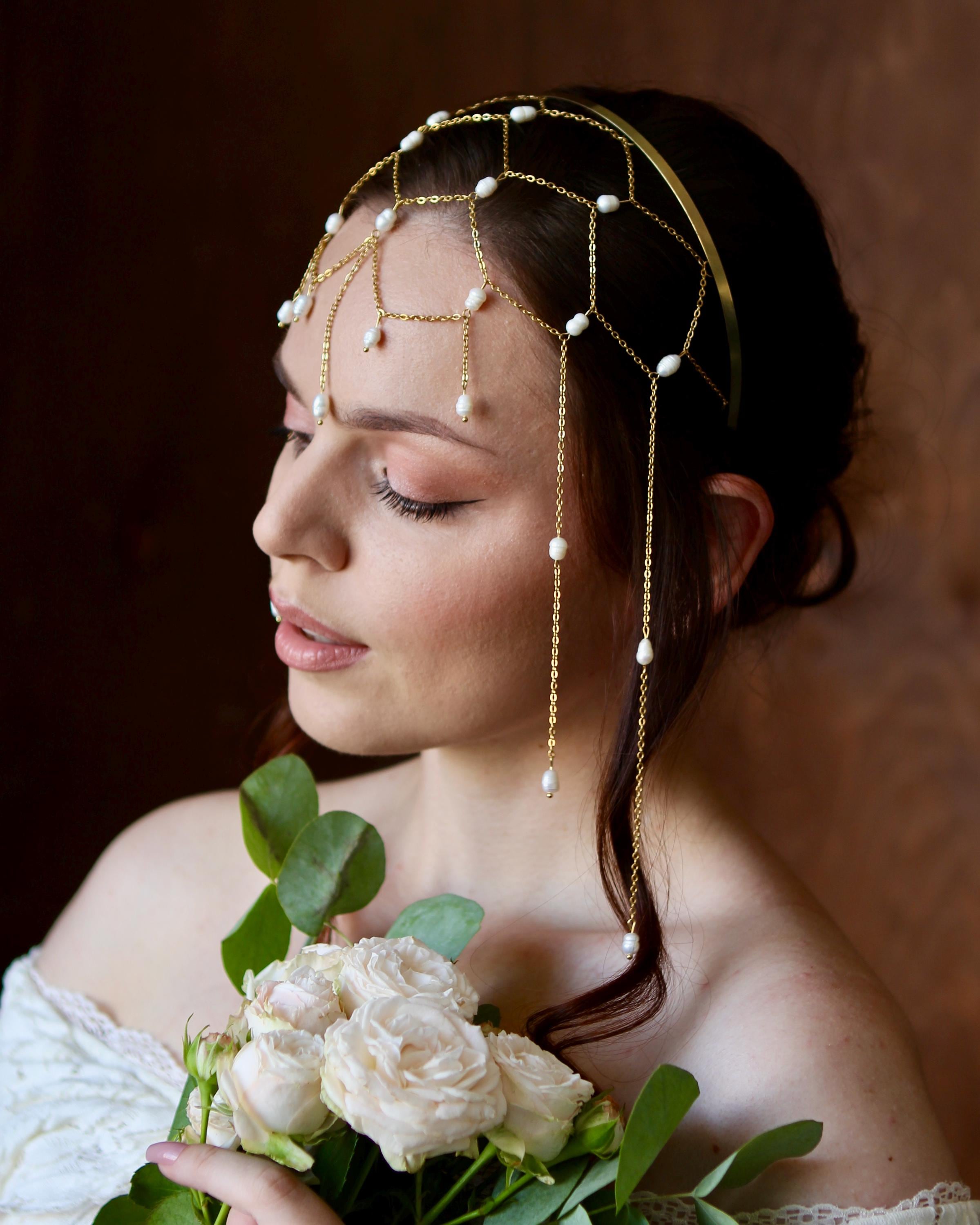 Pearl Head Chain - Etsy display picture 3