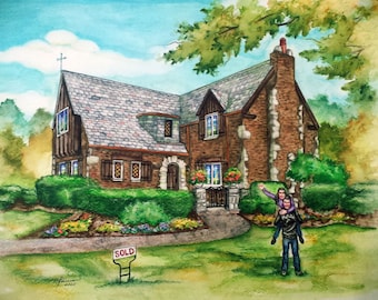 11 x 14 Custom House Portrait