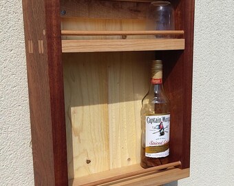 Estante de pared de madera maciza