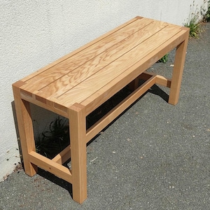 Solid ash bench