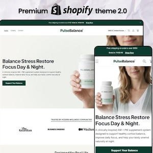 Shopify-tema för hälsa – Mall för kosttillskott och välbefinnandebutik | Shopify-tema för en produkt | Shopify OS 2.0 e-handelsdesign