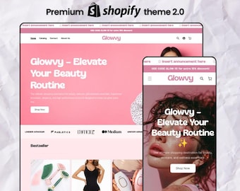 Glowvy Shopifyテーマ：モダンな美容＆コスメテンプレート