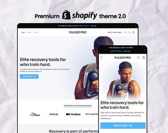 Wellness Shopify Theme – Recovery & Fitness Device Store Template | Shopify 2.0 One Product