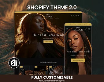 Shopilly Haar Theme | Luxus Haarverlängerung & Perücken-Shop-Vorlage | Dark Premium Shopware Website OS 2.0