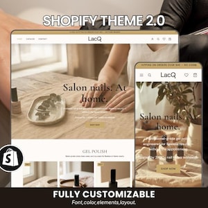 Nailux Shopify-tema – Mall för nagelteknikbutik | Gellackbutik | OS 2.0 | Direktnedladdning