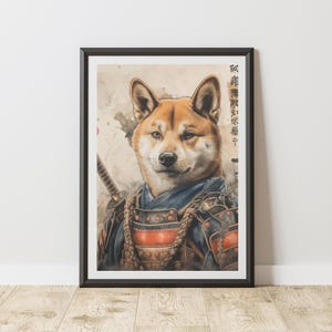 Decorative Wall Art Home Decor Dog Portrait Wall Decor Digital Art Shiba Inu Dog Wall Art Whimsical Art Dog Lover Gift