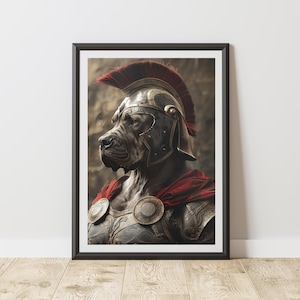 Decorative Wall Art Home Decor Dog Portrait Wall Decor Digital Art American Cane Corso Wall Art Whimsical Art Dog Lover Gift