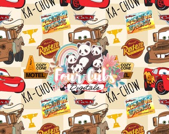 Lightning Mcqueen Ka-chow PNG - Etsy