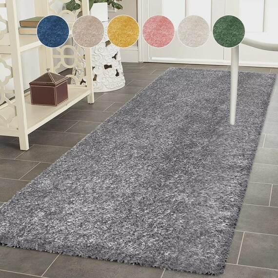 Fluffy Long Hallway Runner Rugs Non Slip Kitchen Bedroom Carpet Floor Mat Door Mats