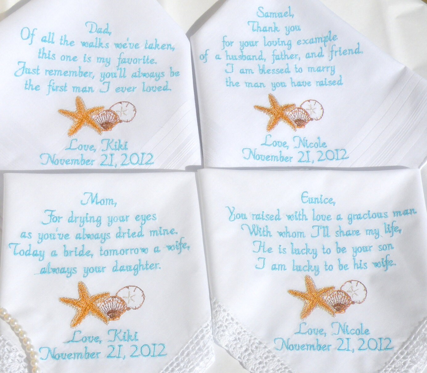 Wedding Gift Destination Wedding Embroidered Wedding | Etsy