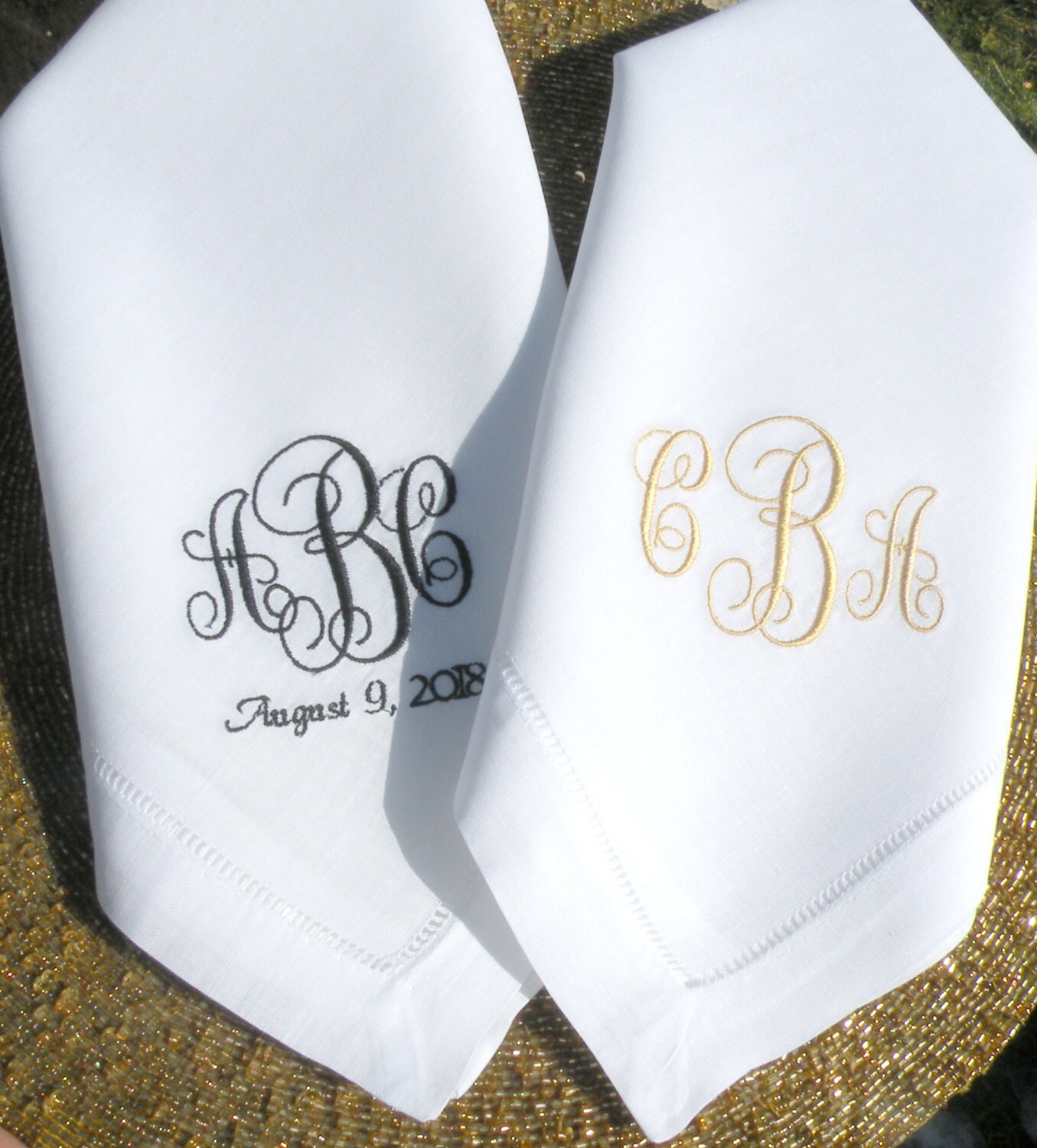 set of two monogram
