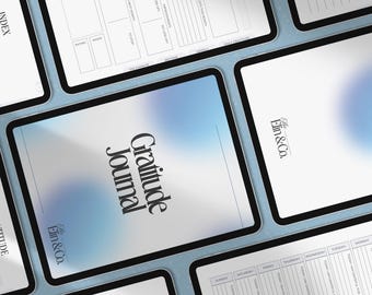 Diario digital de gratitud: Ideas diarias, planificador de autocuidado (GoodNotes PDF)
