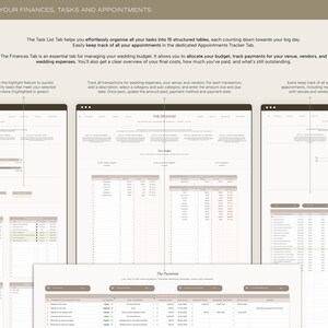 Wedding Planner Spreadsheet Wedding Budget Tracker Wedding Timeline Checklist Wedding Guest List Tracker Wedding Seating Chart Wedding Gift image 4