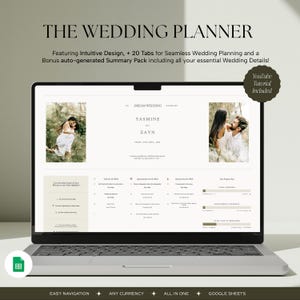 Ultimate Wedding Planner Template: Google Sheets (Olive Colour Scheme)