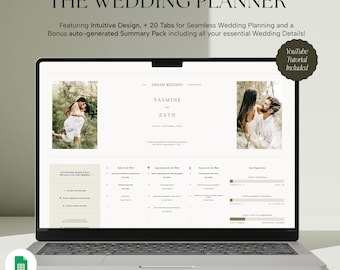 Ultimate Wedding Planner Template: Google Sheets (Olive Colour Scheme)