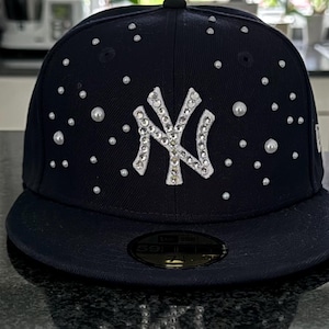 Custom Pearl New Era 59FIFTY Fitted Cap with Rhinestones