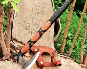 Custom Hand forged Viking Axe, Viking gift for father day  gift, Rocking  Axe style, unique gift for him, gift for boyfriend, gift for dad