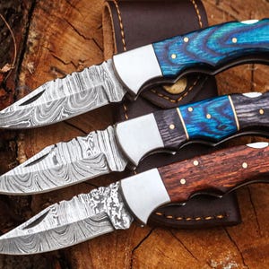 Custom Hand forged Damascus steel Pocket folding Camping tool, handmade hunting gift, gift for dad, gift for him, fathers day gift