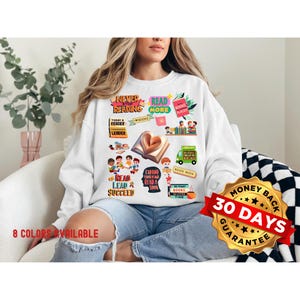 Librarian Teacher Reading Sweatshirt, Inspirational Cozy Unisex Sweatshirt Book Lovers, Gift for Readers, Library Week, Educational Apparel