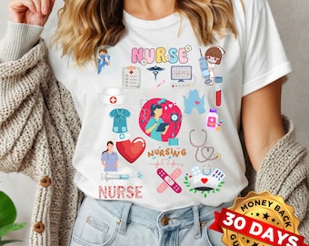 Camiseta de agradecimiento a las enfermeras, regalo para enfermeras, camiseta para trabajadores de la salud, camiseta divertida de enfermería, camiseta unisex de enfermera, ropa para personal médico