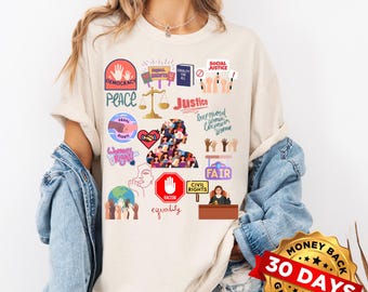 Frauengeschichte Monat Aktivismus Unisex T-Shirt, Frieden, Gerechtigkeit, Gleichheit, soziale Gerechtigkeit, Bürgerrechte, Dissent Notorious RBG, Ginsburg