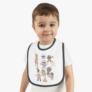 Cute Halloween Mummy Baby Bib, Baby Shower Newborn Gift, Kids Halloween Apparel, Funny Feeding Bib, Adorable Baby Accessories