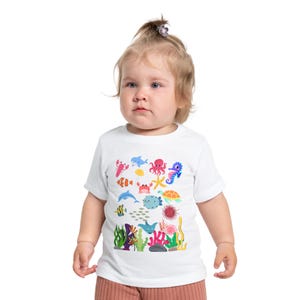 Under the Sea Baby T-Shirt, Ocean-Themed Kids Wear, Cute Newborn Marine Life Clothing, Baby Shower Gift, Toddler Summer Apparel