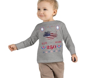 Patriotiska USA-tröja för småbarn, American 250-flaggtröja för firande av självständighetsdagen, barntröja för 4 juli