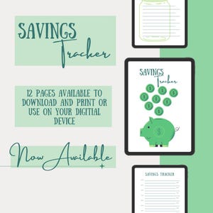 Savings Tracker Printable PDF | Visual Savings Jar, Piggy Bank ...
