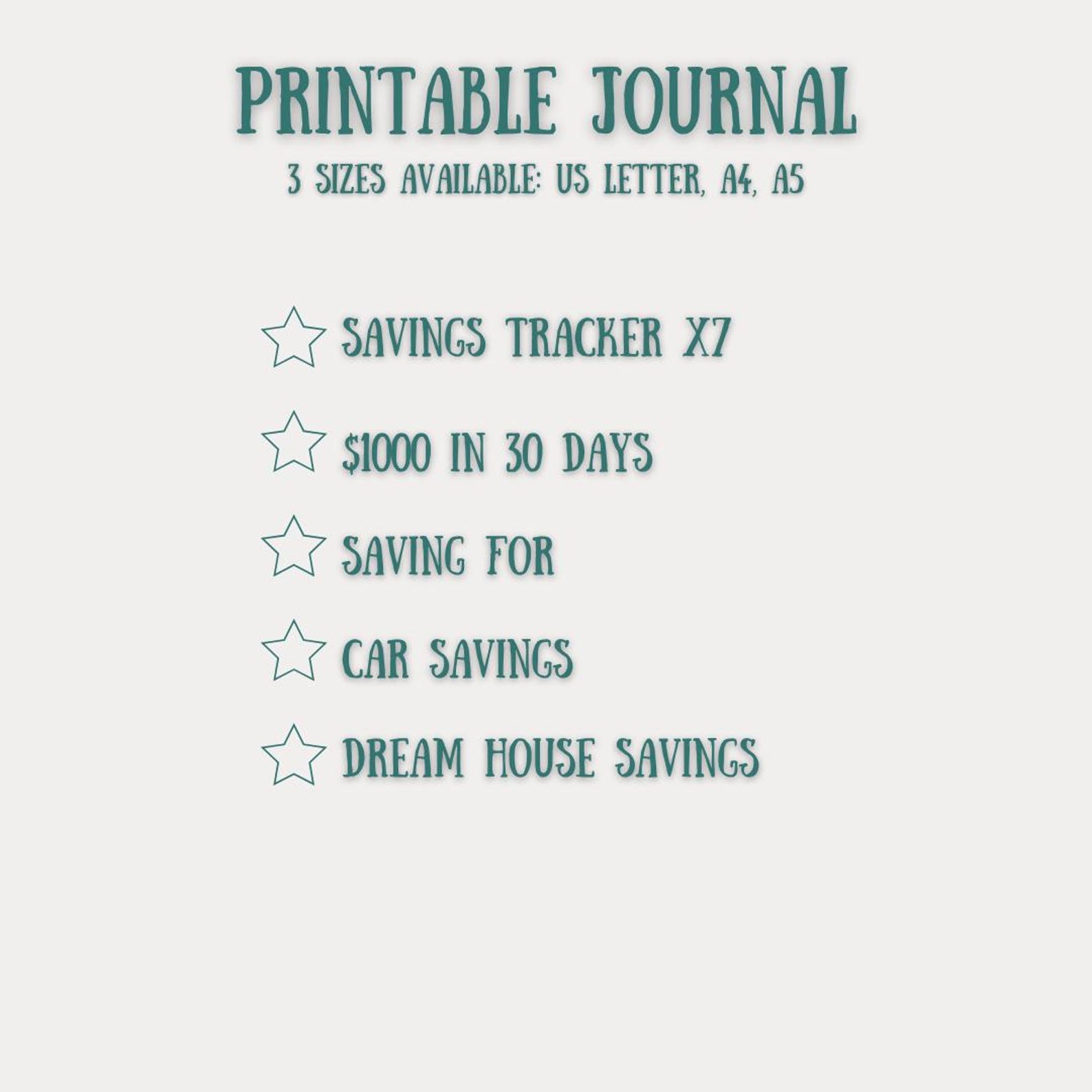 Savings Tracker Printable PDF | Visual Savings Jar, Piggy Bank ...