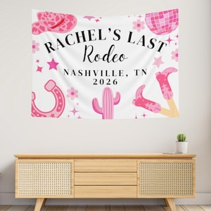 Last Rodeo Wall Banner - Bachelorette Party - Personalized