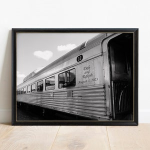 Vintage Train Personalized Print, Gift for Train Lover, Train Gift for Husband, Train Gift, Train Décor image 1