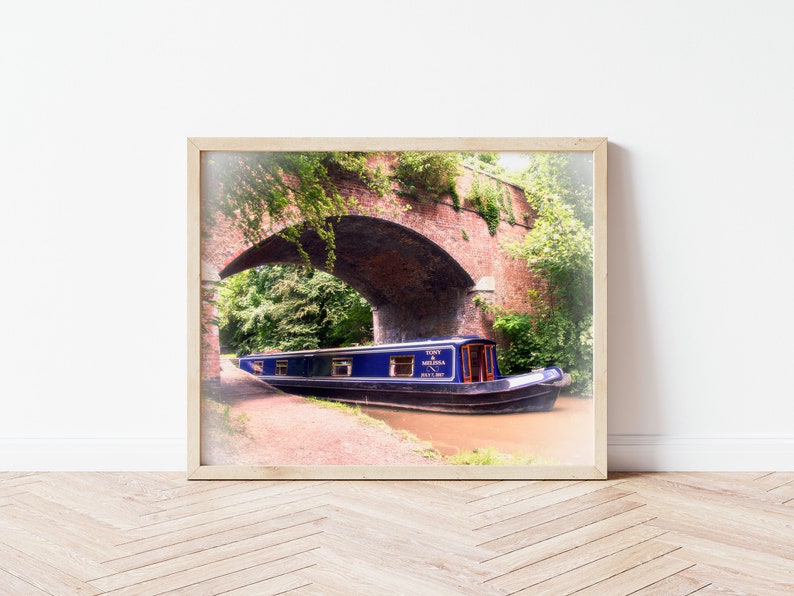 Canal Boat Personalized Print, Boating Gifts, Boat Art, Boater Gift, Canal Boat Print, Narrow Boat, Canal Boat Art, Boat Decor, Couples Gift image 3