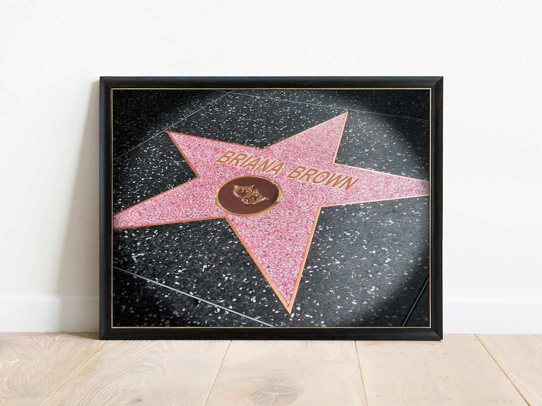 Hollywood Star Personalized Print, Unique Gift for Musician or Actor