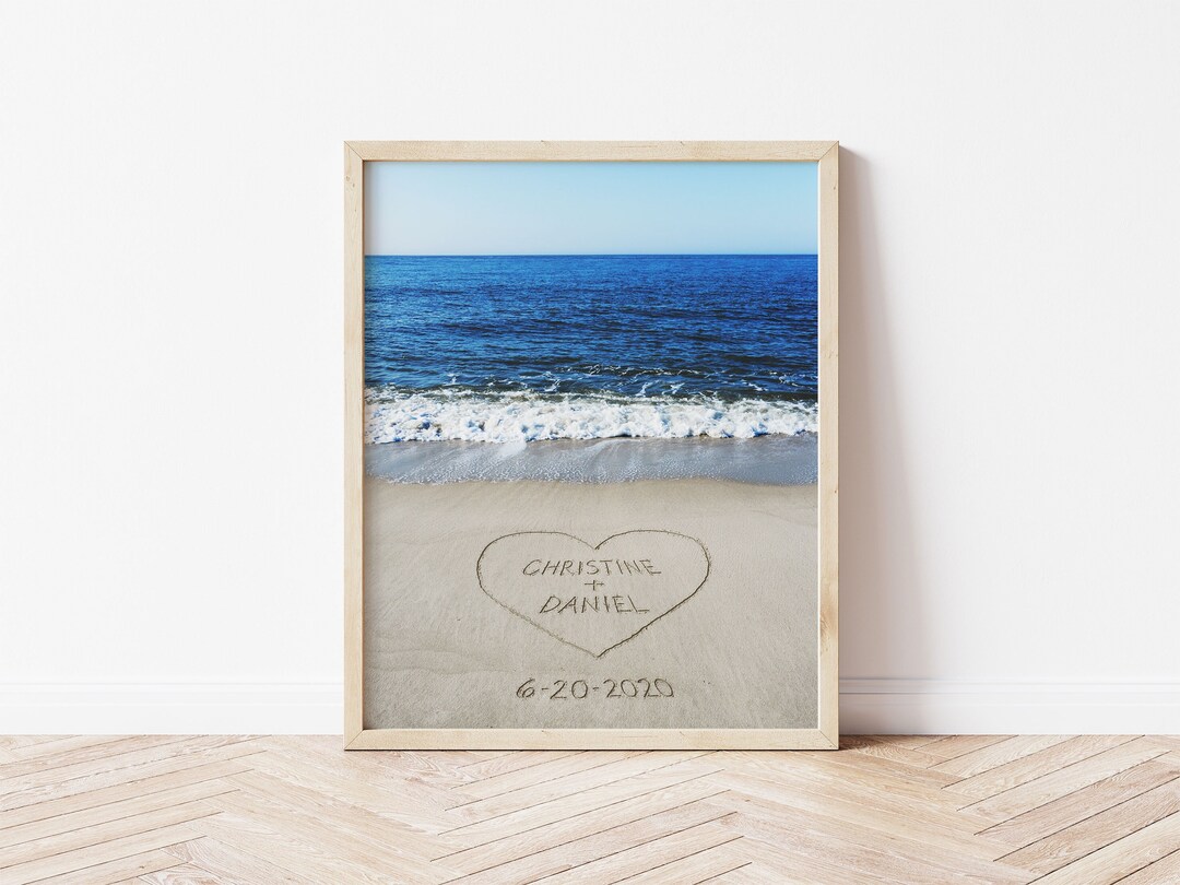 Sand Writing Personalized Print Beach Wall Art Beach Decor - Etsy