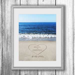 Sand Writing Personalized Print Beach Wall Art Beach Decor - Etsy