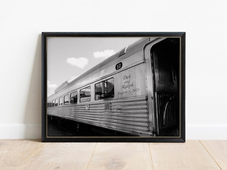 Vintage Train Personalized Print, Gift for Train Lover, Train Gift for Husband, Train Gift, Train Décor image 1