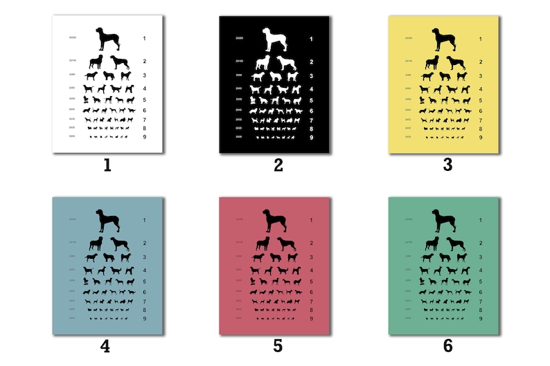 Dog Eye Chart Veterinarian Office Decor Gift for Etsy