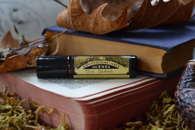 THE RAVEN Natural Perfume Oil Teakwood, Vanilla, Vetiver, Black Pepper, Clove, and More Available in 2 Sizes image 1