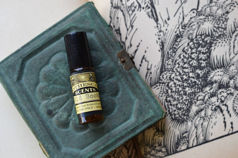 OLD BOOKS Natural Perfume Oil  Notes of Aromatic Woods Soft image 1