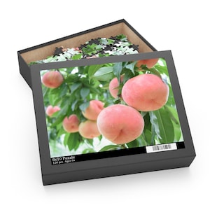 Peach Picking Orchard Jigsaw Puzzle: Relaxing Family Game, Nature Art