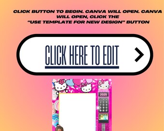 Vending Machine Template: Birthday/Easter Basket (CANVA Edit, Digital Download)