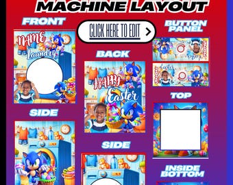 CANVA sonic Easter window Washing Machine Template no physical product