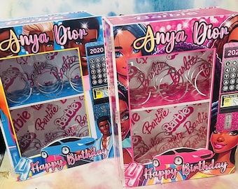 Barbie Vending Machine Template: Birthday/Easter Basket (CANVA Edit, Digital Download)