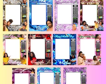 11 Mothers Day Vending Machine Templates Bundle Editable Canva Designs | Custom Photo Snack Machine Gift, photo vending  (Digital Download)