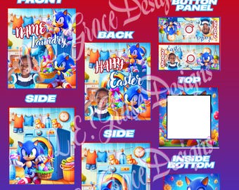CANVA sonic Easter Washing Machine Template no physical product