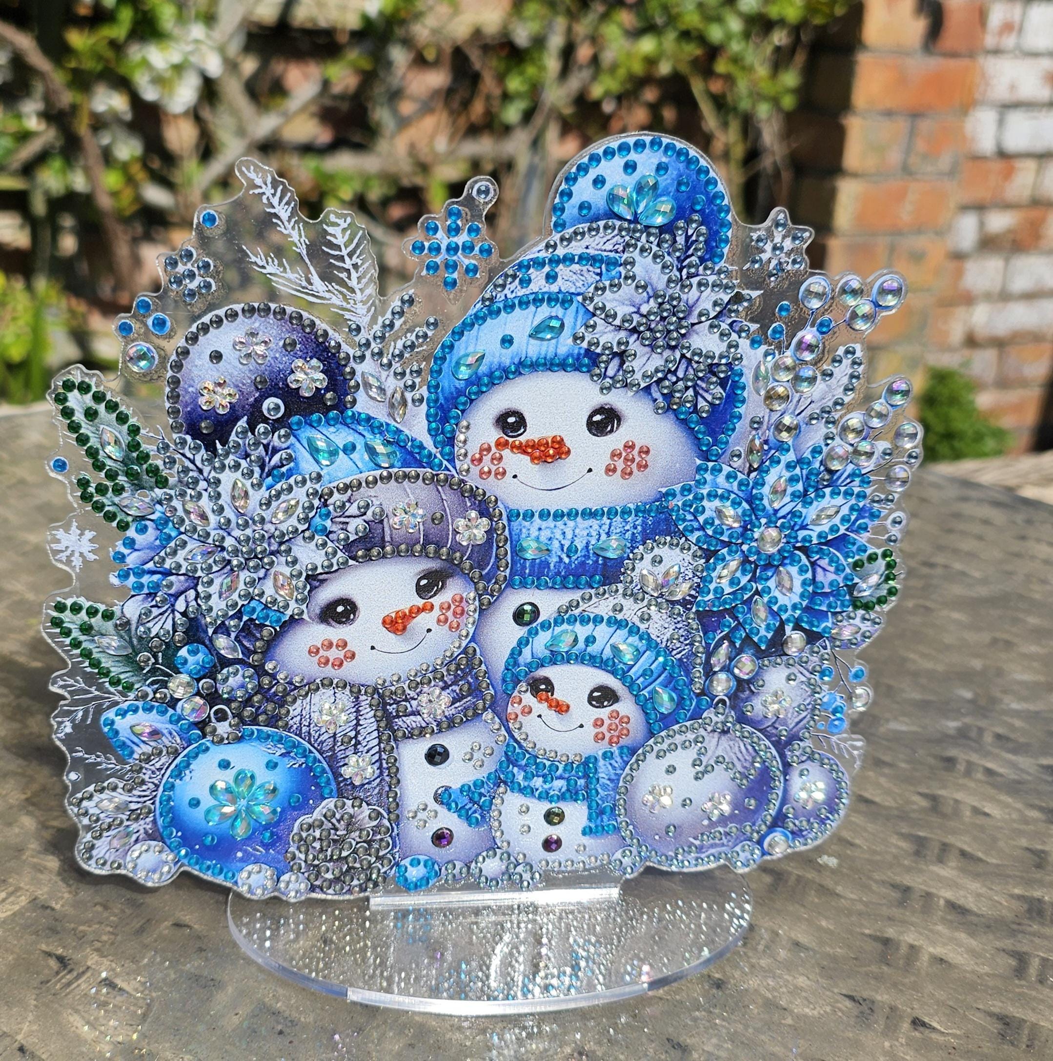 Starnearby Ornement de Bureau Broderie Diamant Noël, Diamond Painting Decoration Noël, Decoration de Bureau Peinture Diamant Bricolage Simple Face