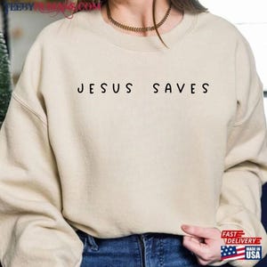 Jesus Saves PNG, Minimalist Christian Faith Shirt Design, Simple Bible Verse Sublimation File, Religious Digital Download